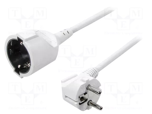 Extension lead; Sockets: 1; white; 3m; 16A LOGILINK LPS101