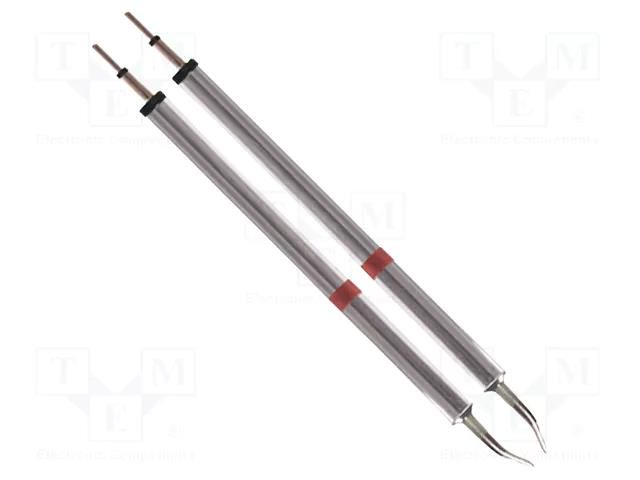 Tip; bent chisel; 1.78mm; 420÷475°C; for hot tweezers; 2pcs. THERMALTRONICS K80TZ018