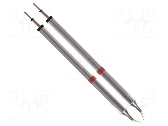 Tip; bent conical; 0.25mm; 420÷475°C; for hot tweezers; 2pcs. THERMALTRONICS K80TZ003