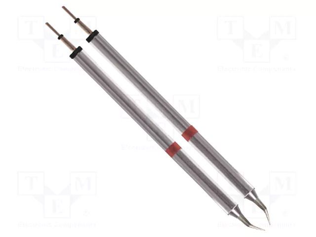 Tip; bent conical; 0.25mm; 420÷475°C; for hot tweezers; 2pcs. THERMALTRONICS K80TZ003