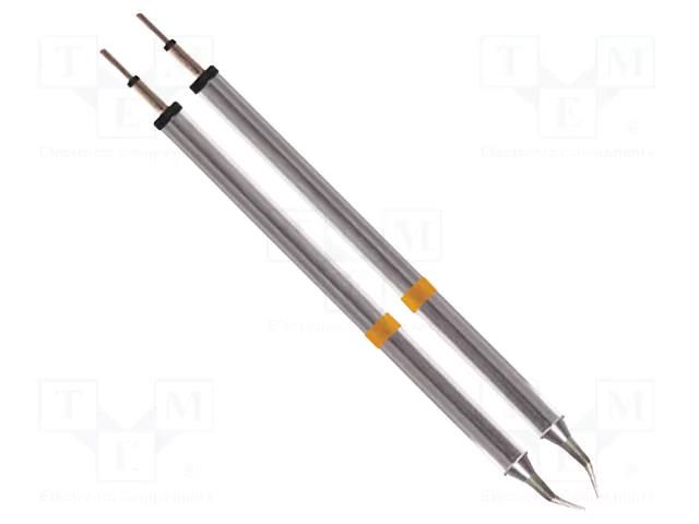 Tip; bent conical; 0.25mm; 350÷398°C; for hot tweezers; 2pcs. THERMALTRONICS K70TZ003