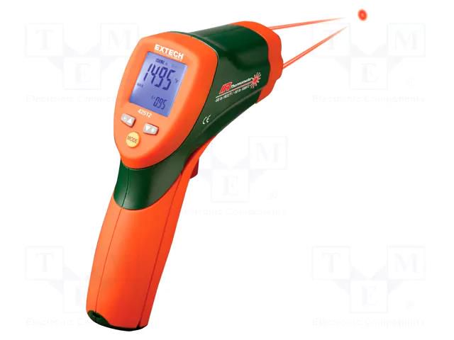 Infrared thermometer; LCD; -50÷1000°C; Accur.(IR): ±(1%+1°C) EXTECH EX42512