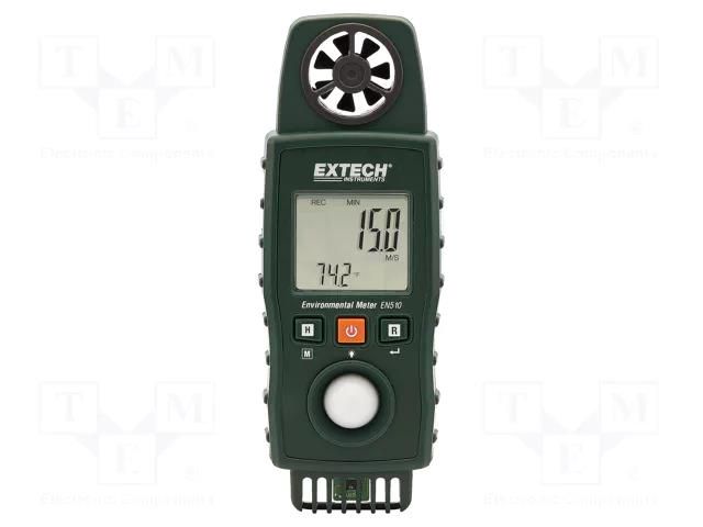 Thermoanemometer; 0÷50°C; 10÷95%RH; Equipment: wristbands; ±0.4% EXTECH EN510