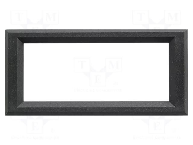 Frontal bezel; Dim: 76.8x36.4mm; 60.8x24.2mm; ABS; Colour: black DISPLAY VISIONS EA017-8UKE