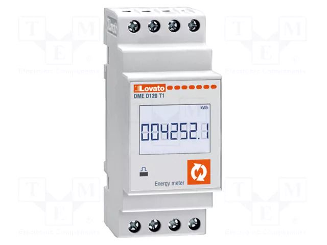 Counter; digital,mounting; for DIN rail mounting; single-phase LOVATO ELECTRIC DMED120T1MID