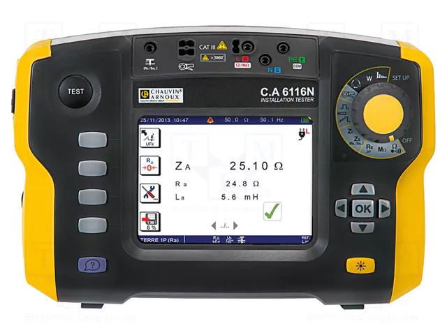 Meter: appliance meter; colour,LCD 5,7"; 320x240; USB; IP53 CHAUVIN ARNOUX CA-6116N