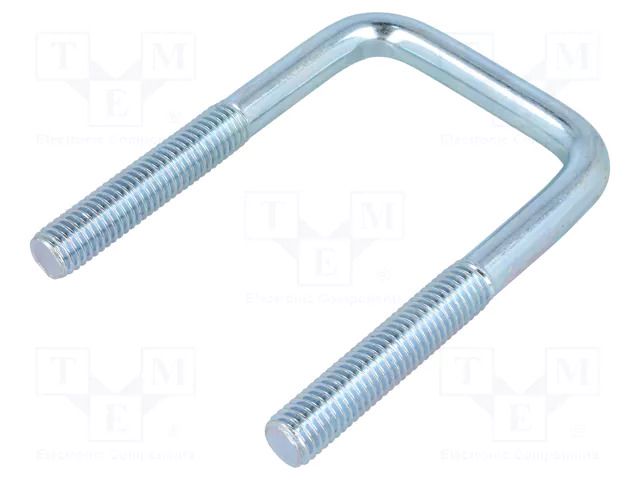 U-bolt; C; 1.5; steel; zinc; Thread len: 45mm; Int.width: 49mm DROMET D-CBTC.10..49..92