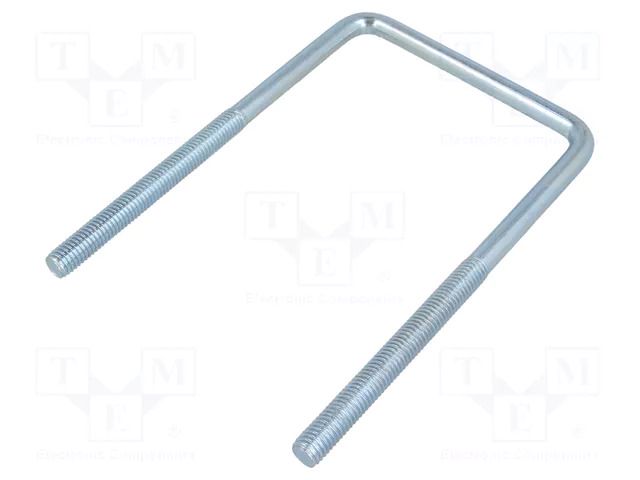 U-bolt; C; 1.25; steel; zinc; Thread len: 70mm; Int.width: 77mm DROMET D-CBTC..8..77.136