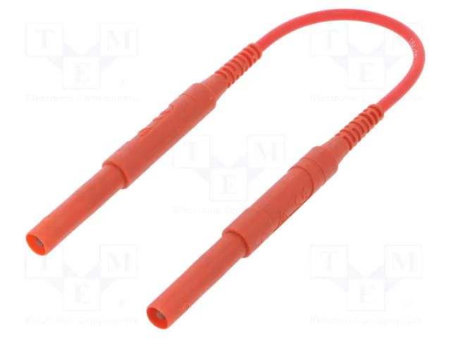 Test lead; 6kVDC; 6kVAC; 16A; banana plug 4mm,both sides; red SCHÜTZINGER HSPL856825-RT