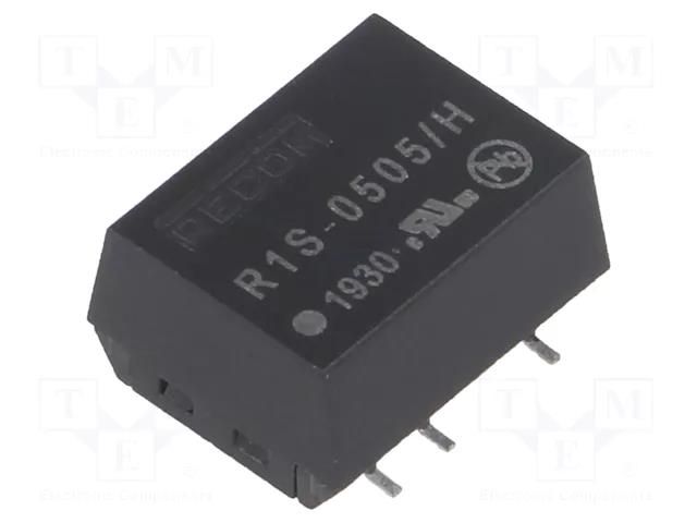 Converter: DC/DC; 1W; Uin: 4.5÷5.5VDC; Uout: 5VDC; Iout: 200mA; SMT RECOM R1S-0505/H
