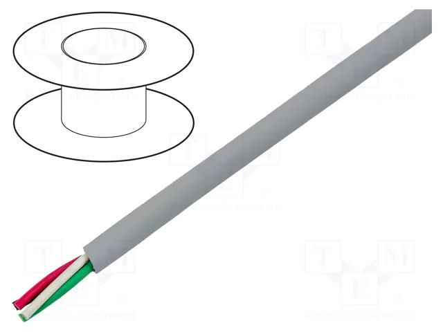 Wire; EcoCable Mini; 4x26AWG; unshielded; 300V; 305m; Cu; stranded ALPHA WIRE 78014-SL001
