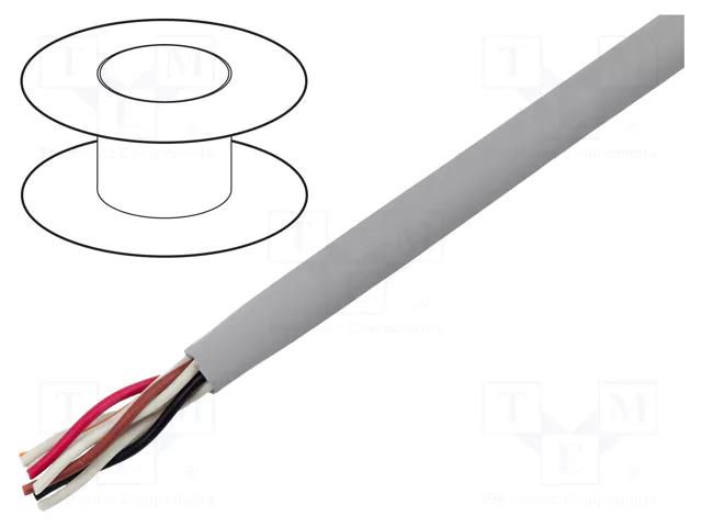Wire; EcoCable Mini; 4x2x28AWG; unshielded; 300V; 30.5m; Cu; 100ft ALPHA WIRE 78054-SL005