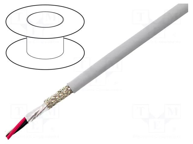 Wire; EcoCable Mini; 3x22AWG; MPPE; dark grey; 300V; halogen free ALPHA WIRE 78333-SL005