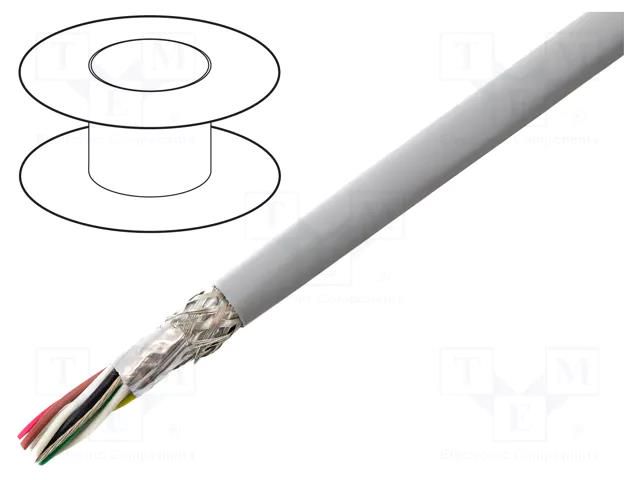 Wire; EcoCable Mini; 6x2x24AWG; MPPE; dark grey; 300V; 305m; 1000ft ALPHA WIRE 78376-SL001