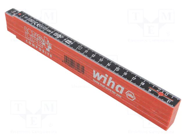 Folding ruler; L: 2m; Width: 15mm; red and black WIHA WIHA.37067