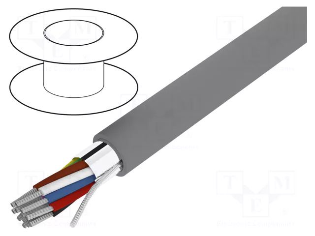 Wire; Alpha Essential C&C; 12x24AWG; shielded,Al-PET foil; PVC ALPHA WIRE 1219/12C-SL001