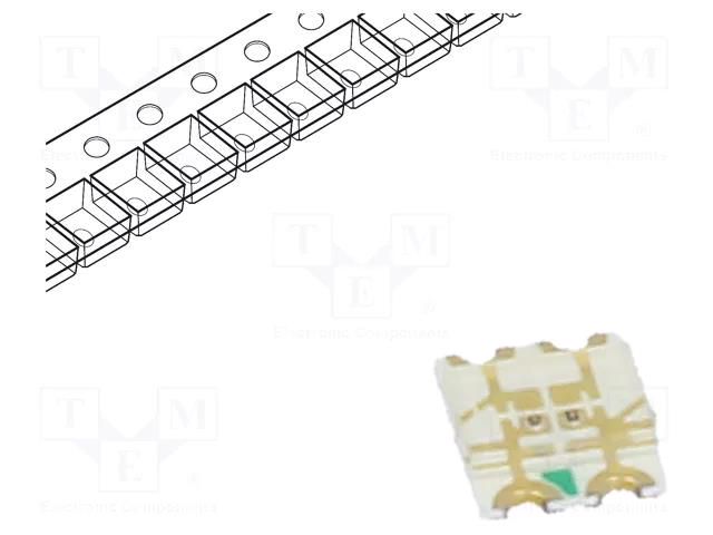 LED; yellow/yellow green; SMD; 1206; 1.8÷2.4/1.8÷2.4VDC; 140° REFOND RF-P3S155TS-B51