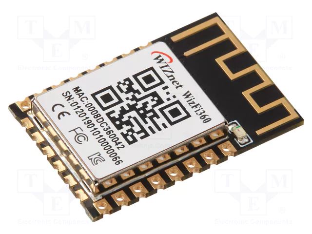 Module: WiFi; UART; SMD,THT; 24x16x3mm; 2Mbps WIZNET WIZFI360-PA