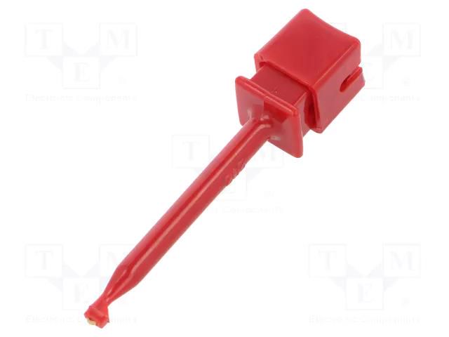 Clip-on probe; hook type; 10A; 1kVDC; red; 63mm MUELLER ELECTRIC BU-00202-2