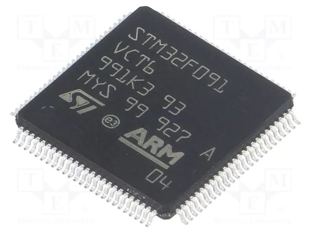 IC: STM32 ARM microcontroller; 48MHz; LQFP100; 2÷3.6VDC; -40÷85°C STMicroelectronics STM32F091VCT6