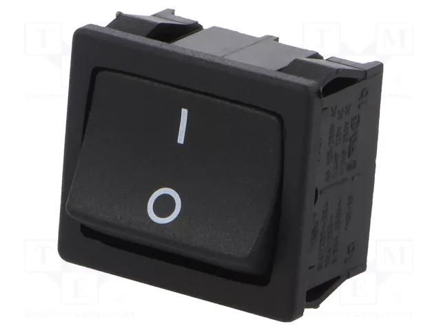 ROCKER; DPST; Pos: 2; ON-OFF; 6A/250VAC; black; IP40; none; 1800 Marquardt 1802.5103