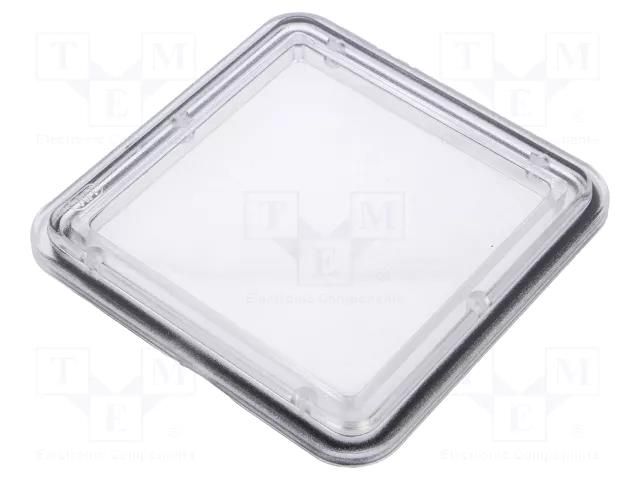 Inspection windows; polycarbonate; 117.5x117.5x9mm; IP65 RST ROZTOCZE 4.423.001