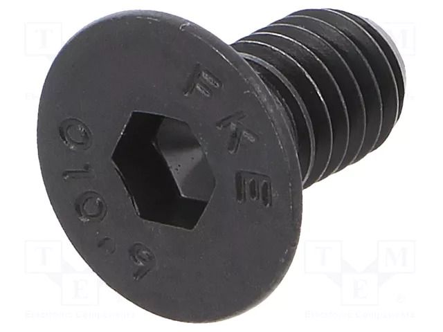 Screw; M6x12; 1; Head: countersunk; hex key; HEX 4mm; steel BOSSARD B6X12/BN20
