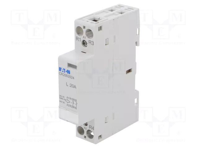 Contactor: 2-pole installation; 20A; 24VAC; NC x2; CR20 EATON ELECTRIC CR2002024