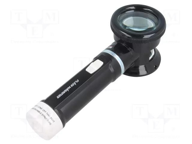 Hand magnifier; Mag: x5; Lens: Ø50mm; Illumin: LED ENGINEER FUT.SL-36