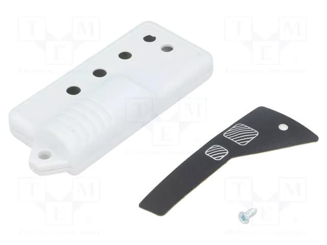Enclosure: for remote controller; X: 29mm; Y: 62mm; Z: 10mm; ABS MASZCZYK P-11B/2/GY