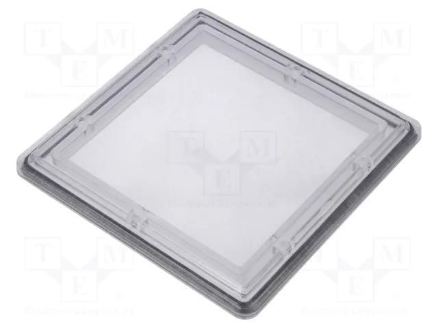 Inspection windows; polycarbonate; 118x118x11mm; IP65 RST ROZTOCZE 4.423.004