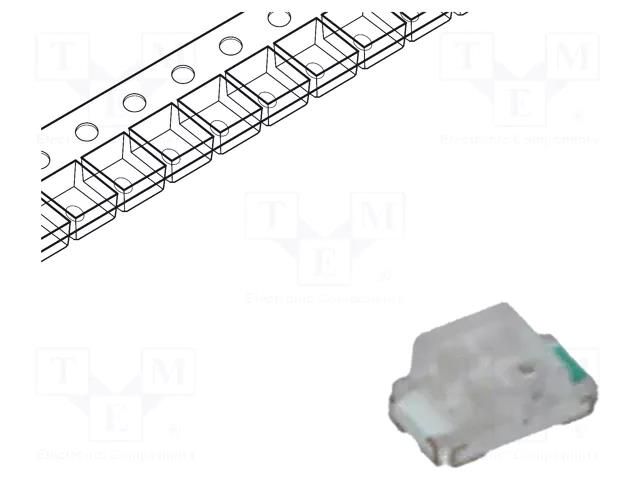 LED; RGB; SMD; 0805; 2x1.25x0.8mm; 120°; 20mA; Variant: tricolour OPTOSUPPLY OSTB0805C1E-A-0.8T