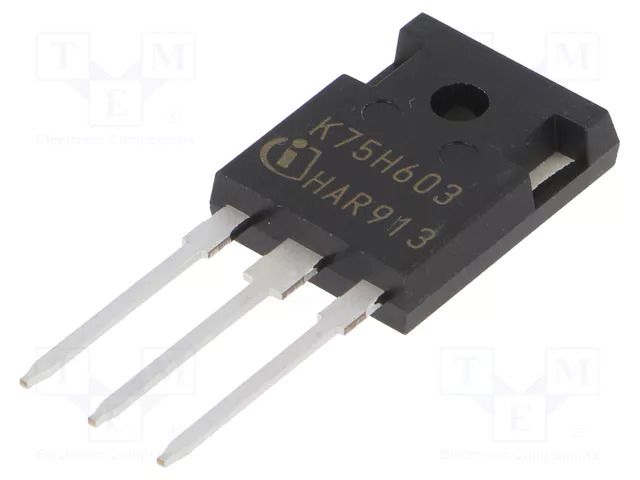Transistor: IGBT; 600V; 75A; 428W; TO247-3 INFINEON TECHNOLOGIES IKW75N60H3FKSA1
