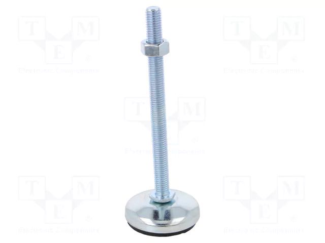 Foot; rigid,with lever; Base dia: 55mm; M12; steel; steel RST ROZTOCZE 4.431.006