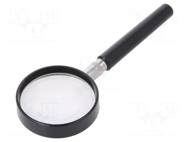 Hand magnifier; Mag: x5; Lens: Ø50mm NEWBRAND NB-HLUP-3/N