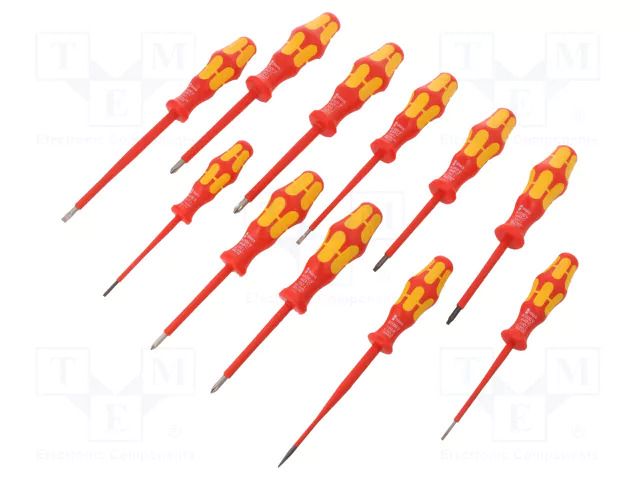 Kit: screwdrivers; insulated; Phillips,Pozidriv®,slot,Torx® WERA WERA.05004310001