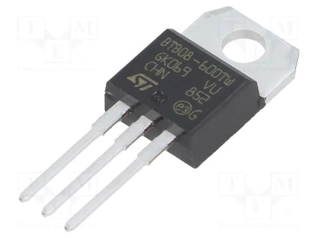 Triac; 600V; 8A; TO220AB; Igt: 5mA; logic level STMicroelectronics BTB08-600TWRG