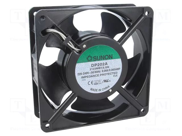 Fan: AC; axial; 230VAC; 119x119x38.5mm; 134m3/h; 42dBA; ball SUNON DP202A2123MBTS