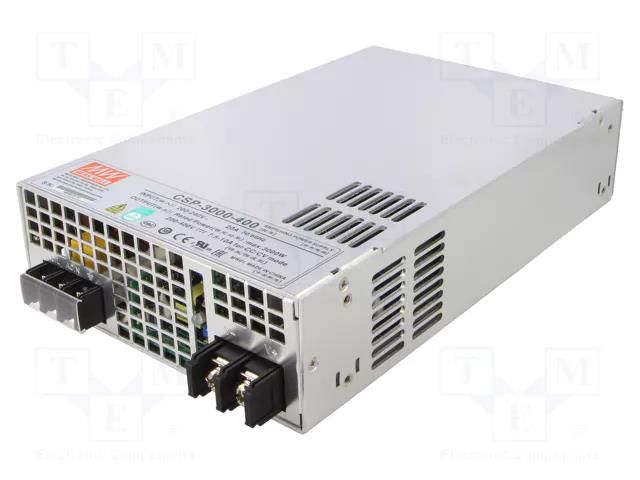 Power supply: switching; for building in,modular,programmable MEAN WELL CSP-3000-400