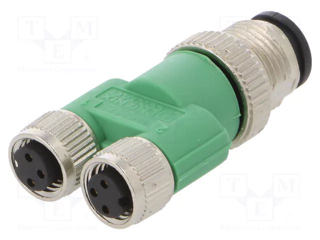 Splitter; M12 male,M8 female x2; A code-DeviceNet / CANopen PHOENIX CONTACT SAC-3P-M12Y/2XM8FS