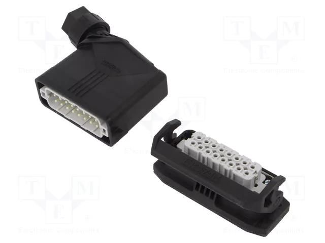 Connector: HDC; male + female; PIN: 16; 16A; 250V; HDC; 16+PE; M25 PHOENIX CONTACT HCEVOA16PTBWSHHM25