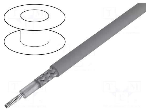 Wire: microphone cable; Alpha Essential C&C; 1x24AWG; dark grey ALPHA WIRE 1703-SL005