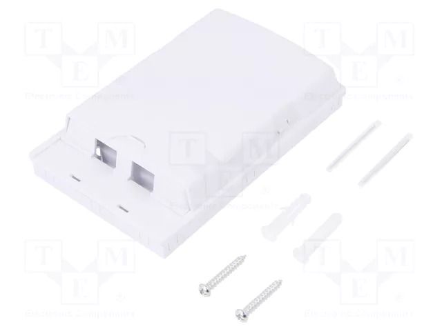 Case; white; surface-mounted; plastic; Number of ports: 2 LOGILINK LOG-FB1001