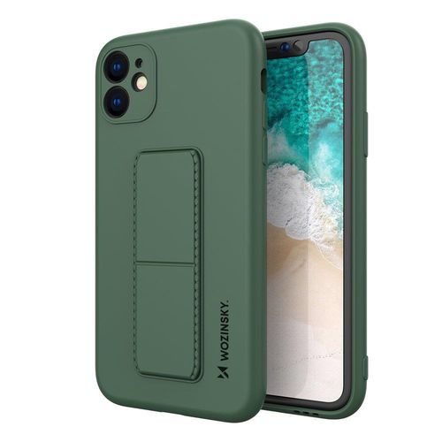 Wozinsky Kickstand Case iPhone 12 Pro Max Silicone Case with Stand Dark Green, Wozinsky 5907769317187 5907769317187