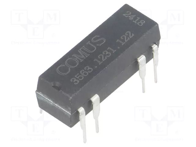 Relay: reed switch; SPDT; Ucoil: 12VDC; 400mA; max.100VDC; 5W; THT COMUS 3563.1231.122