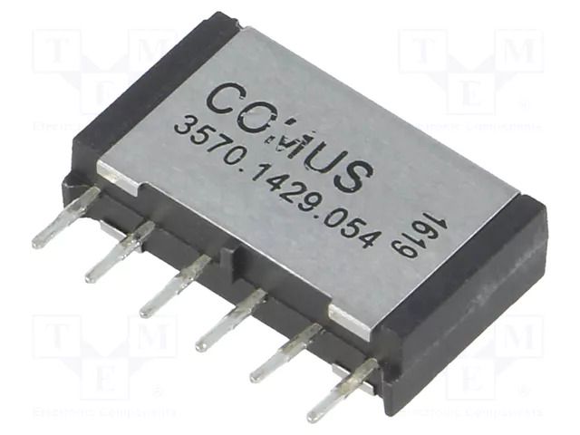 Relay: reed switch; DPST-NO; Ucoil: 5VDC; 1A; max.200VDC; 15W; THT COMUS 3570.1429.054