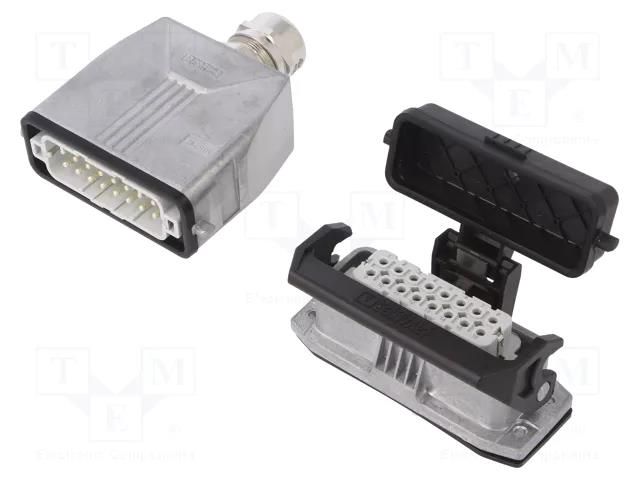 Connector: HDC; male + female; PIN: 16; 16A; 250V; HDC; 16+PE; M25 PHOENIX CONTACT HCSTAA16PTBWSCHTM2