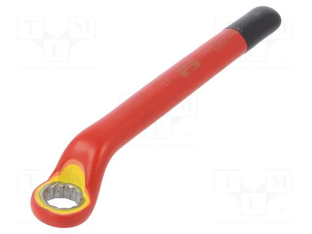 Wrench; insulated,single sided,box; 17mm; 1kV; tool steel BAHCO SA.2MV-17