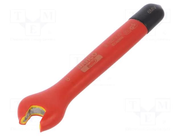 Wrench; insulated,spanner; 8mm; 1kV; tool steel; L: 92mm BAHCO SA.6MV-8