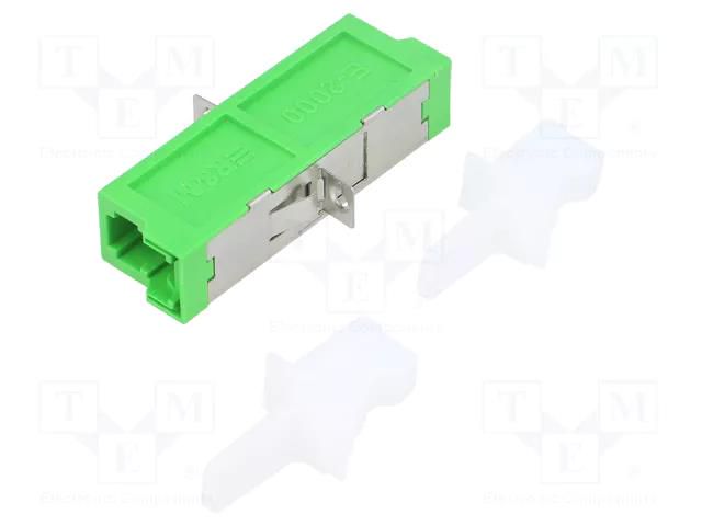 Connector: fiber optic; socket,coupler; E2000/APC; female; ways: 1 FIBRAIN ADRE2ASX1211GRGR